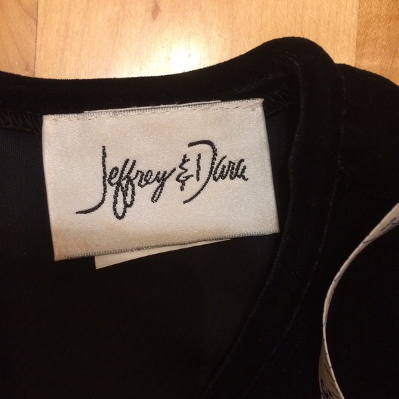 Black Knit Velvet Dress w Beading on Lower Half - Picture 11 of 12